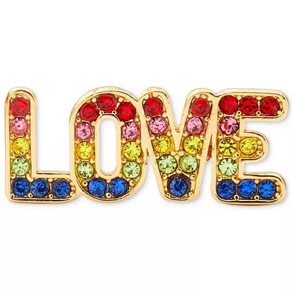 New Kate Spade 🌈 Rainbow “Love” & Heart ❤️ Mismatched  Stud Earrings w/Dust Bag - Picture 4 of 8